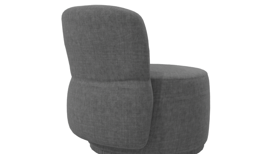 Contemporary Fabric Accent Chair 3D Model - Professional 3D Model Render 8