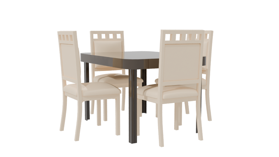 Stylish Dining Table Set 3D - Professional 3D Model Render 7