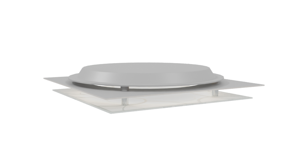 Stylish Circular Ceiling Light Fixture - Professional 3D Model Render 4