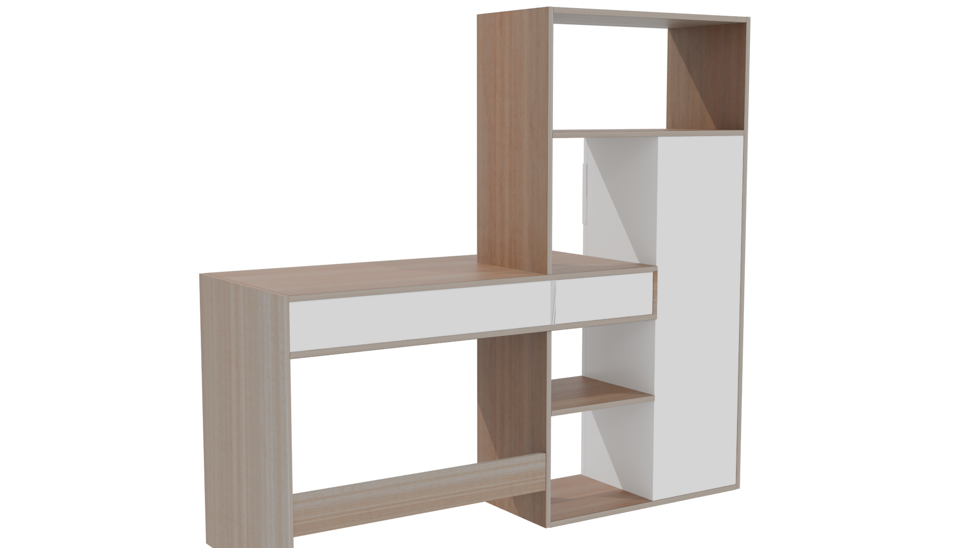 Stylish Modern Work Desk 3D - Professional 3D Model Render 4