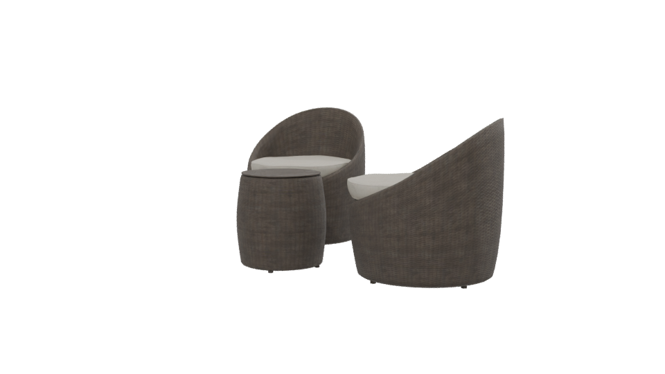 Stylish Outdoor Lounge Set 3D - Professional 3D Model Render 13