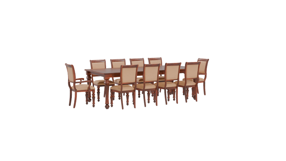 Elegant Dining Table Set Model - Professional 3D Model Render 4