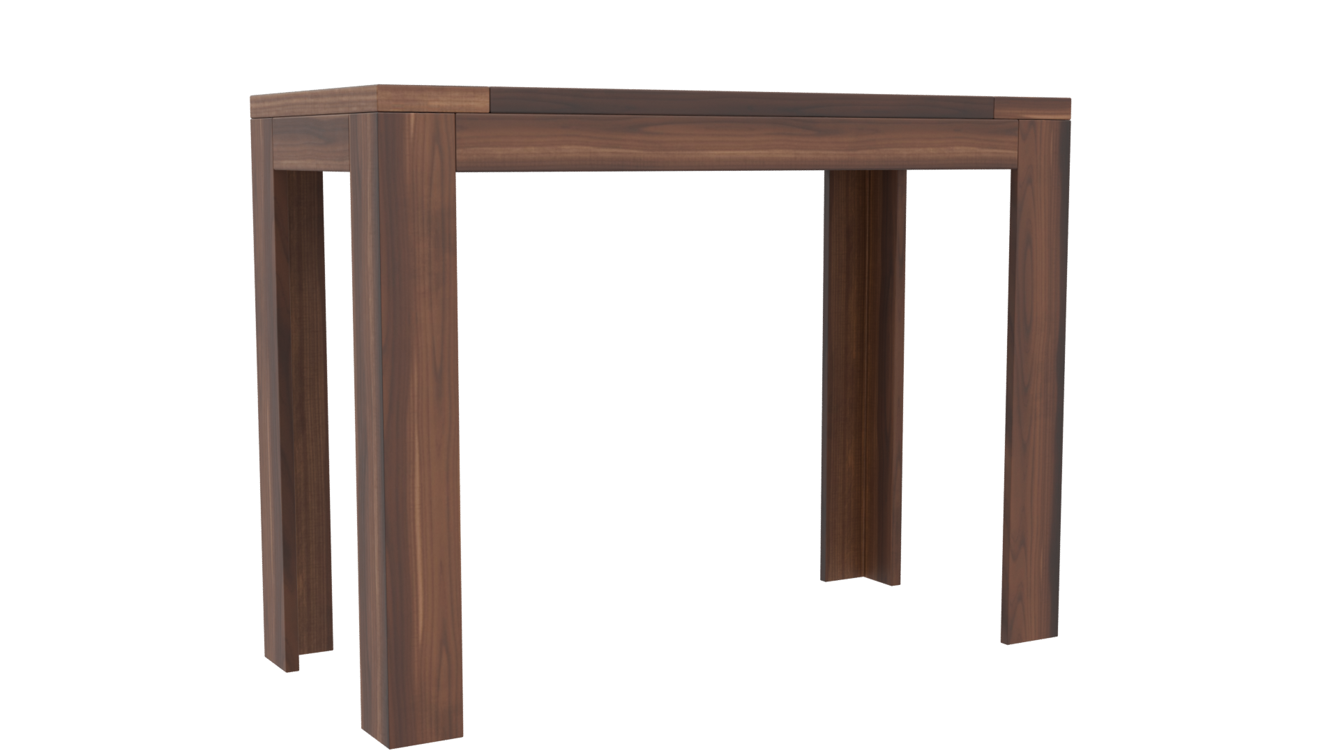 Stylish Wooden Square Table - Professional 3D Model Render 4