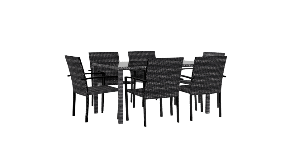 Stylish Outdoor Dining Set 3D - Professional 3D Model Render 4
