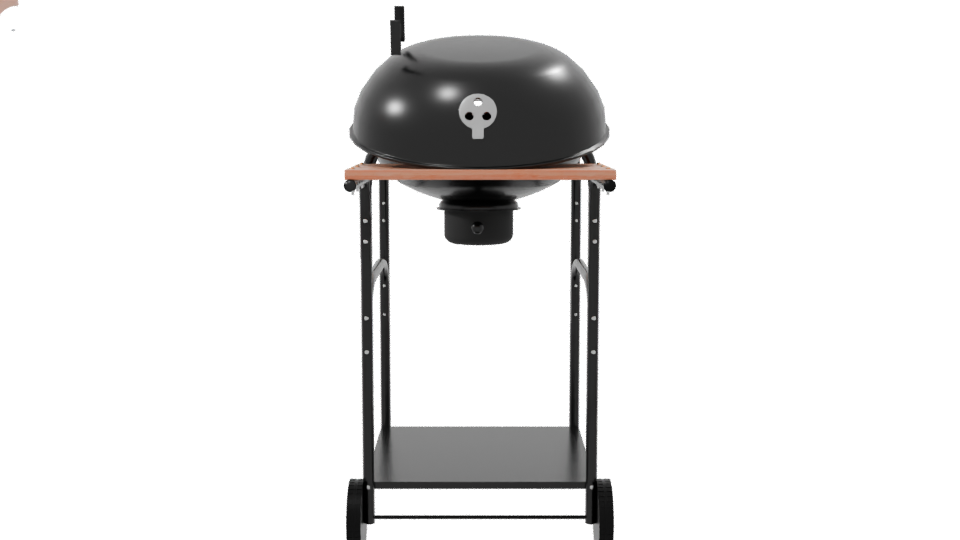 Stylish Outdoor BBQ Grill Model - Professional 3D Model Render 8