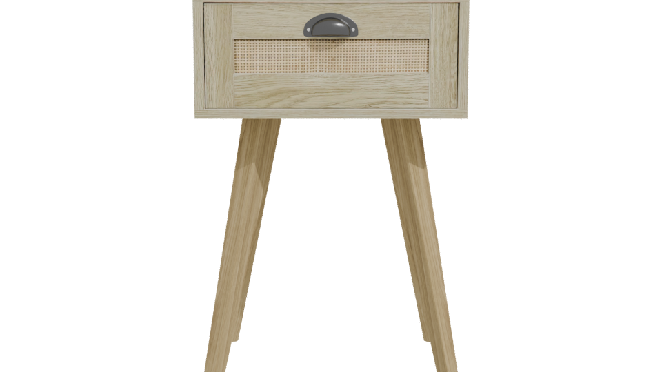 Stylish Wooden Nightstand 3D Model - Professional 3D Model Render 11