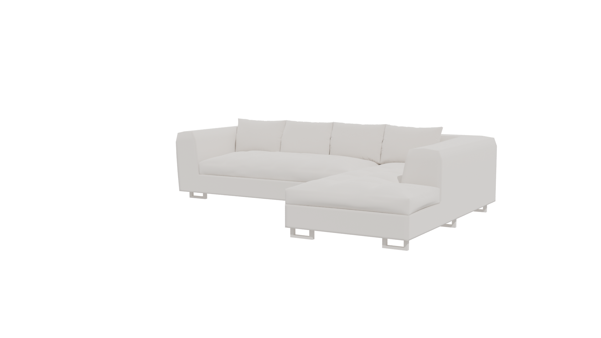 Modern Sectional Sofa 3D Model - Professional 3D Model Render 4
