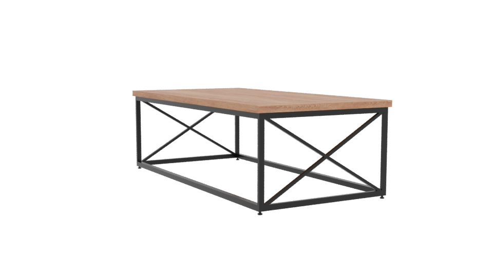 Stylish Wooden Dining Table 3D - Professional 3D Model Render 4
