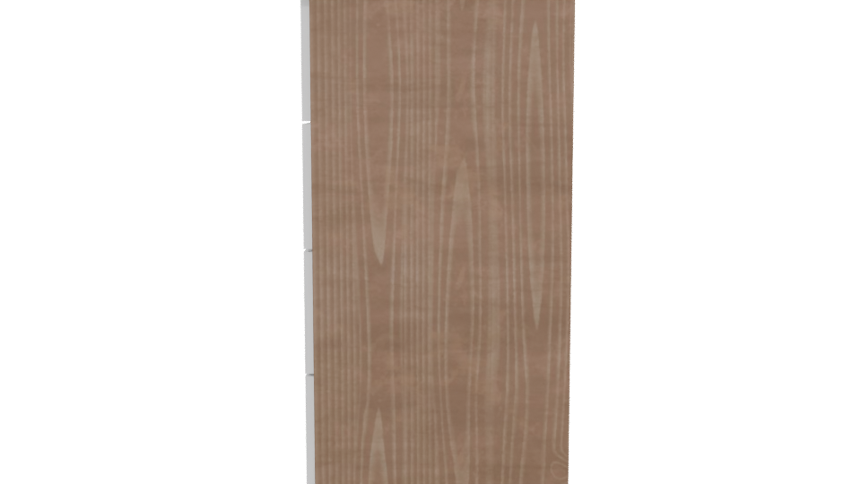 Contemporary Four-Drawer Storage Chest 3D Model - Professional 3D Model Render 2