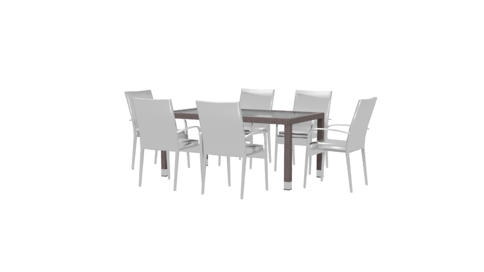 Stylish Outdoor Dining Set 3D - Professional 3D Model Render 6
