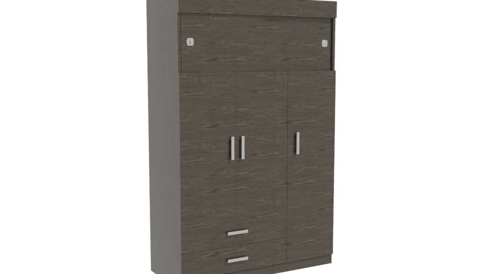 Stylish Wooden Storage Cabinet 3D - Professional 3D Model Render 10