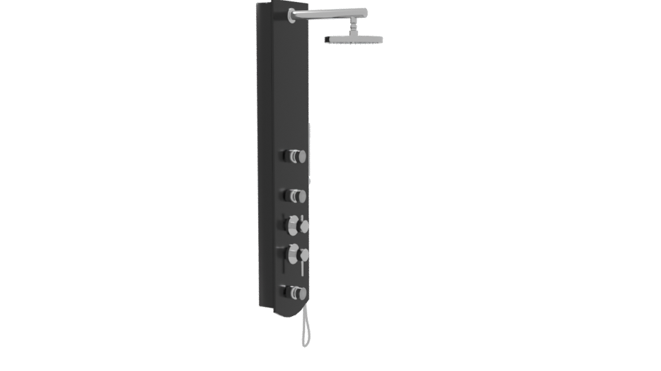 Sleek Modern Shower Panel 3D - Professional 3D Model Render 9