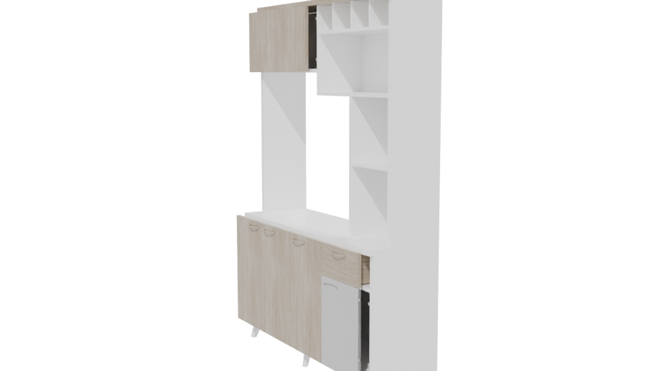 Modern Wooden Cabinet 3D Model - Professional 3D Model Render 13