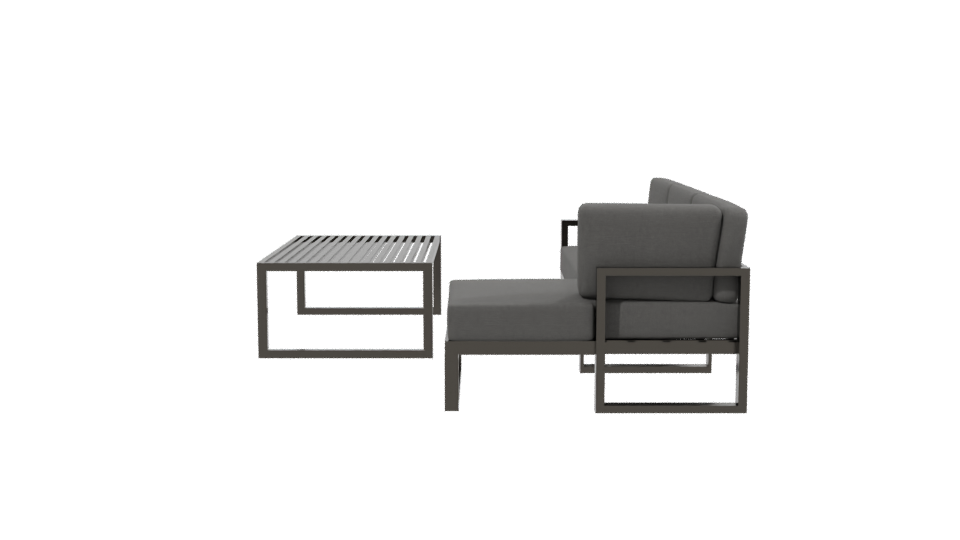 Contemporary Outdoor Sectional Sofa Set 3D Model - Professional 3D Model Render 2
