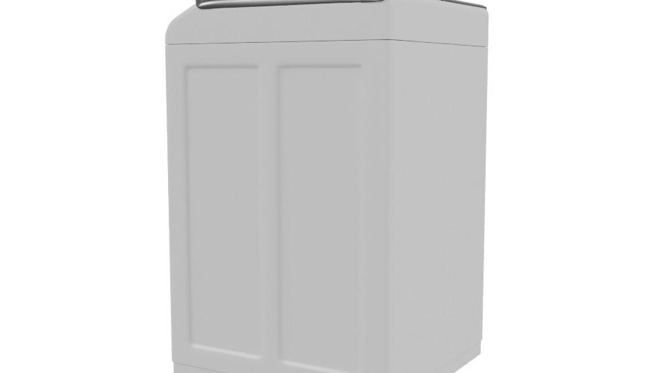 Compact Modern Washing Machine 3D - Professional 3D Model Render 3