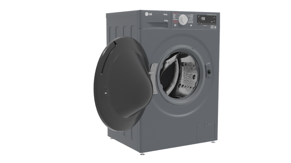 Stylish Front-Loading Washing Machine - Professional 3D Model Render 10