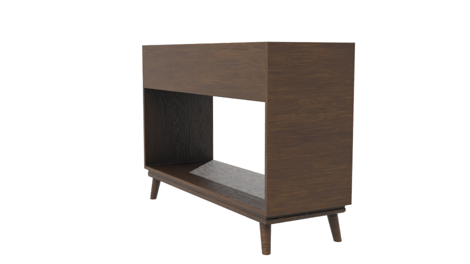 Stylish Vintage Wooden Console Table 3D Model - Professional 3D Model Render 7
