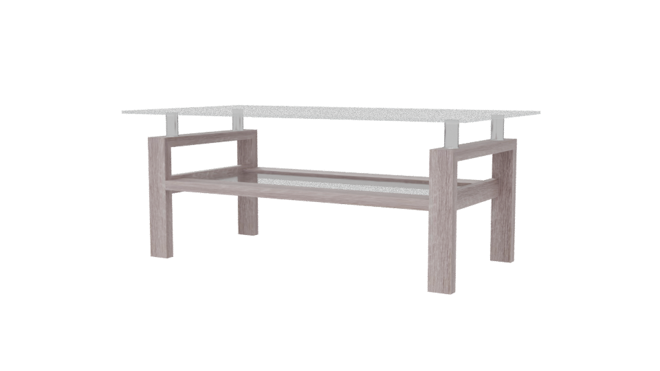 Stylish Glass Top Coffee Table - Professional 3D Model Render 6