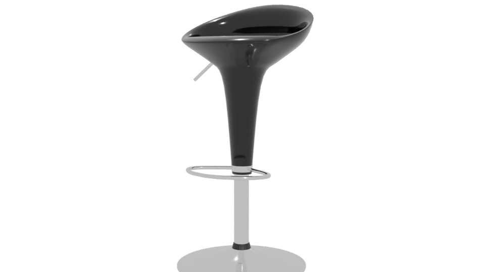 Stylish Modern Bar Stool 3D - Professional 3D Model Render 12