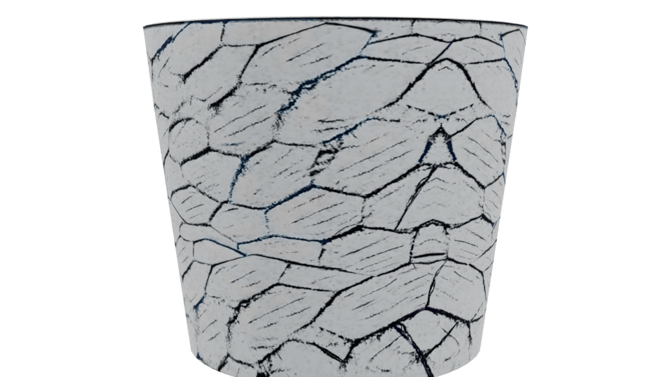 Textured Stone Planter Model - Professional 3D Model Render 4