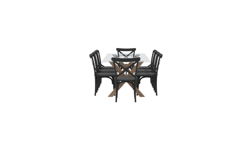 Elegant Dining Table Set 3D - Professional 3D Model Render 8