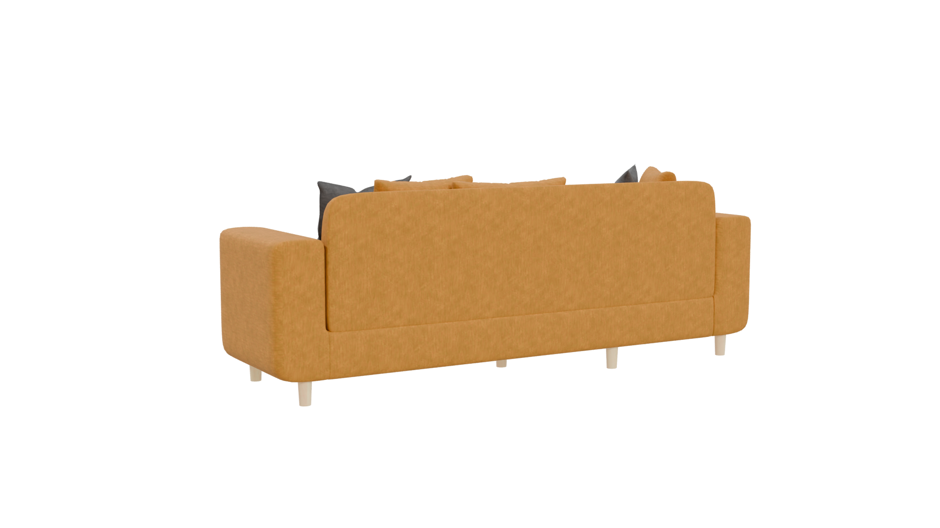 Stylish Yellow Sofa Model 3D - Professional 3D Model Render 4