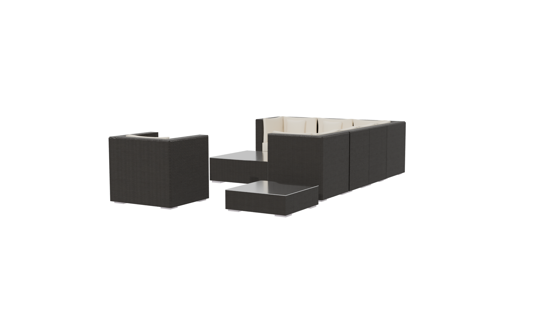 Modern Outdoor Sofa Set 3D - Professional 3D Model Render 6