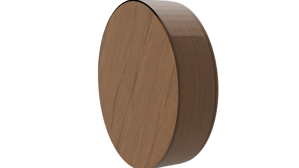 Stylish Round Wooden Mirror 3D - Professional 3D Model Render 7