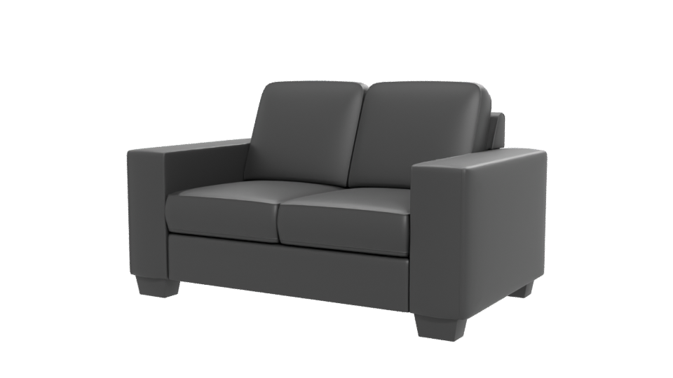 Minimalist Fabric Loveseat 3D Model - Professional 3D Model Render 12