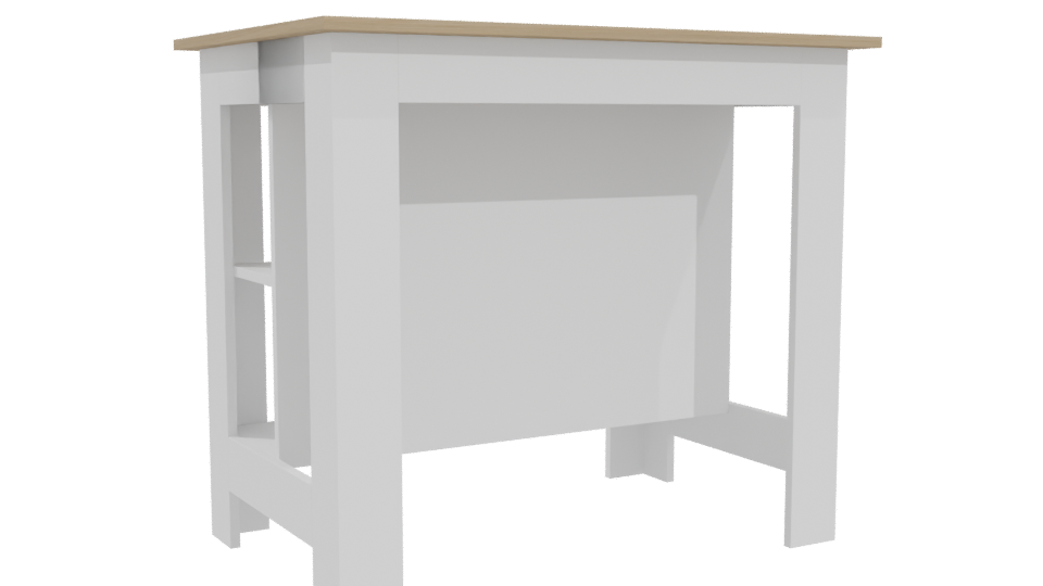 Minimalist Wooden Table Model - Professional 3D Model Render 4