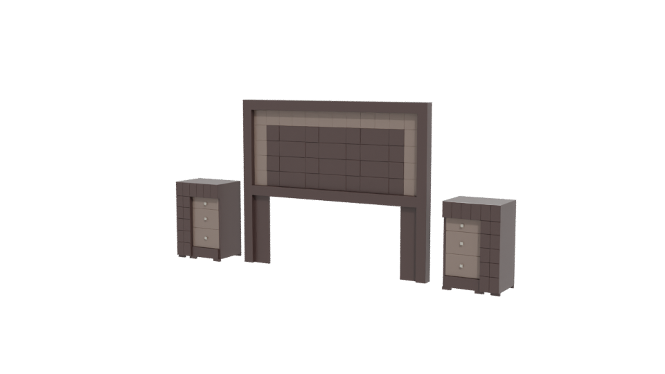 Stylish Bedroom Furniture Set 3D - Professional 3D Model Render 12