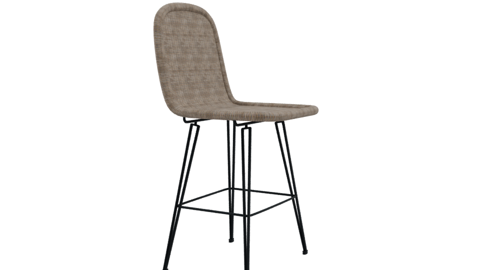 Stylish Modern Bar Stool 3D - Professional 3D Model Render 9