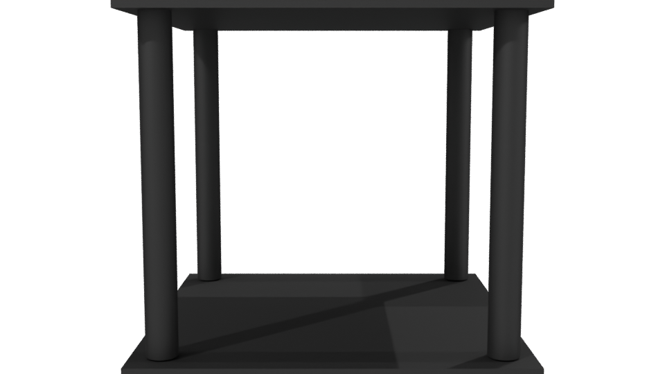 Compact Modern Shelf Unit 3D - Professional 3D Model Render 2