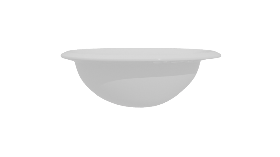 Sleek Ceramic Washbasin 3D Model - Professional 3D Model Render 4