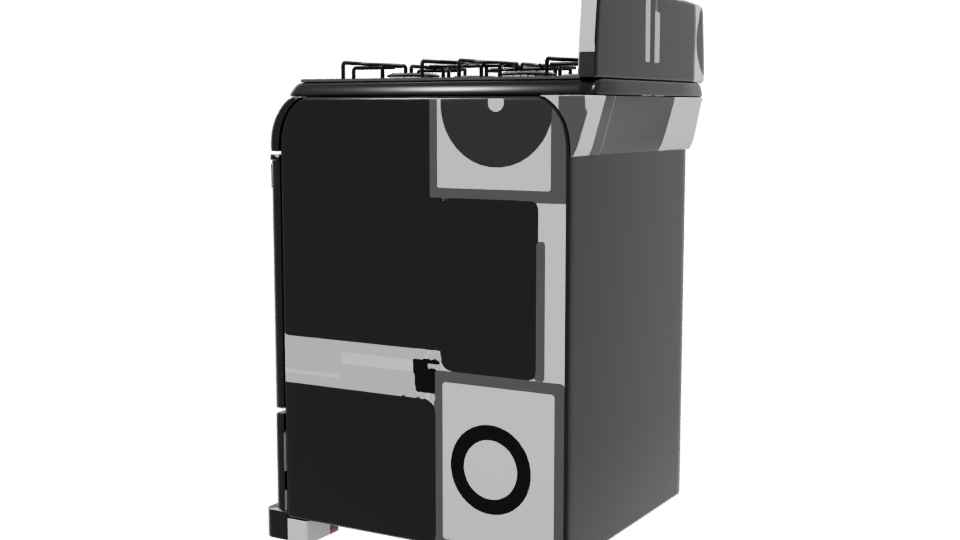 Modern Kitchen Stove 3D Model - Professional 3D Model Render 3