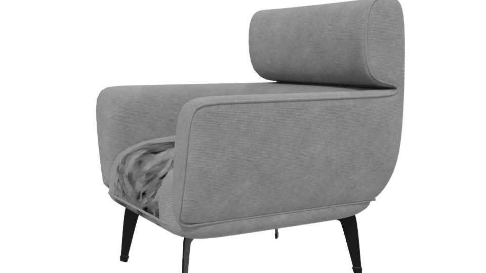 Contemporary Fabric Lounge Chair 3D Model - Professional 3D Model Render 13