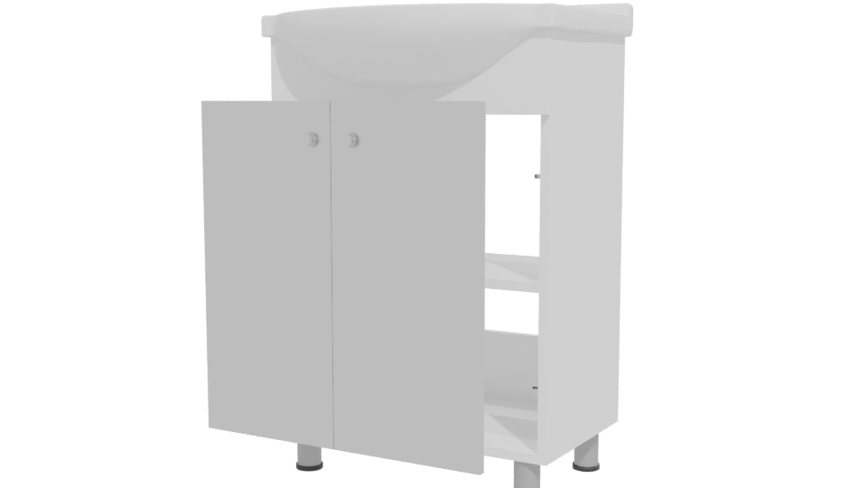 Sleek Modern Bathroom Vanity 3D Model - Professional 3D Model Render 12