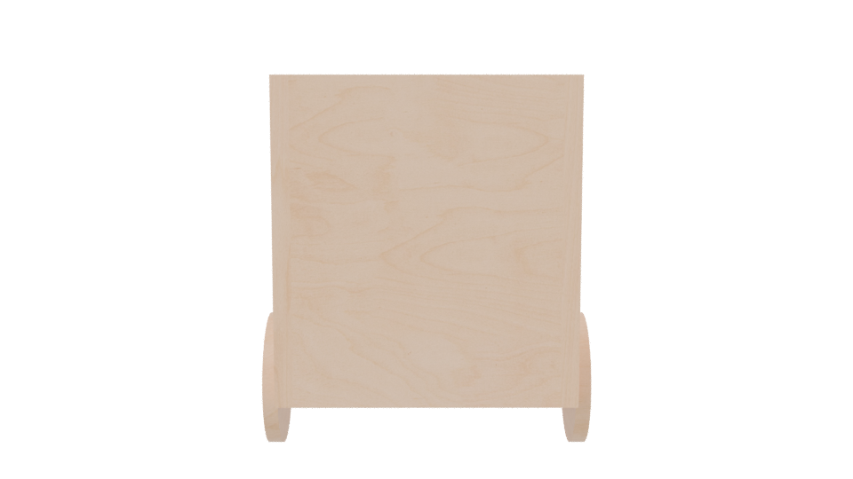 Stylish Wooden Toy Cart 3D - Professional 3D Model Render 2