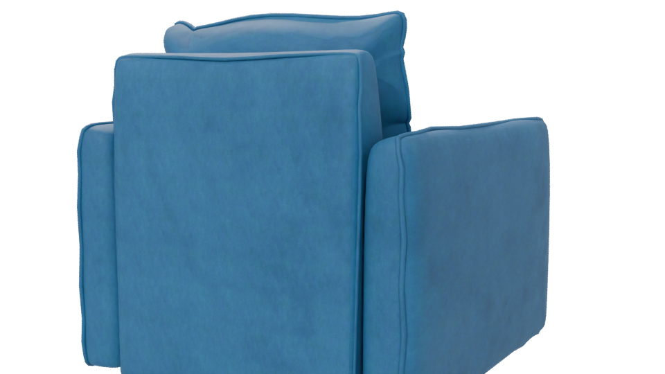 Stylish Modern Fabric Armchair 3D Model - Professional 3D Model Render 6