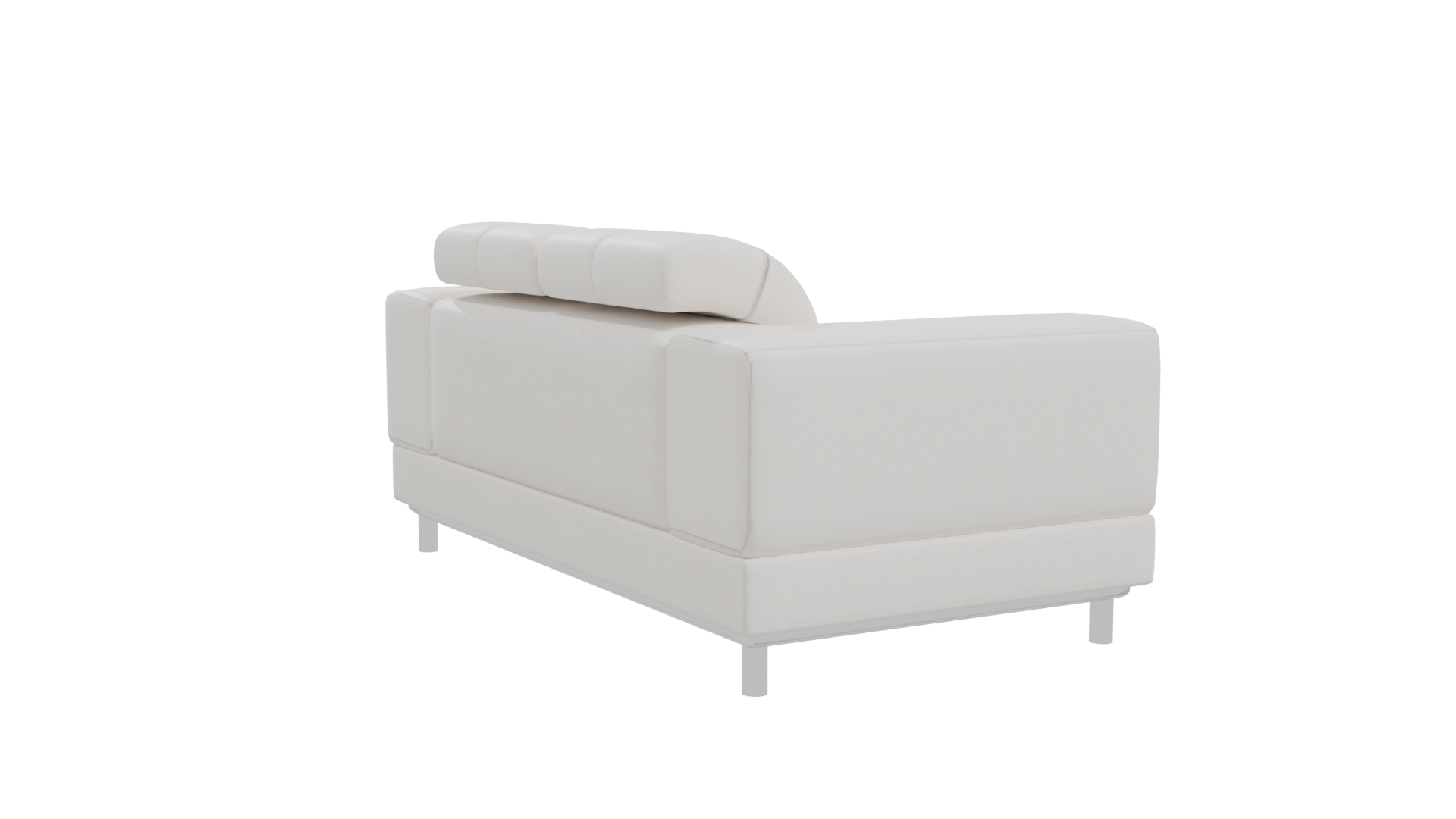 Elegant Minimalist White Sofa 3D Model - Professional 3D Model Render 10