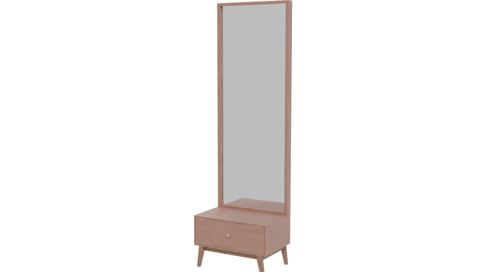Modern Wooden Vanity Mirror 3D - Professional 3D Model Render 12