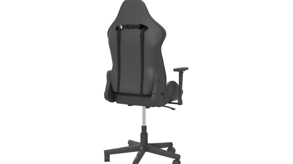 Gaming Chair Model with Green Accents - Professional 3D Model Render 6