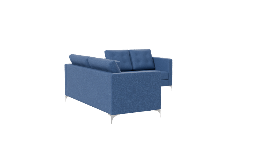 Stylish Blue Sofa Set 3D - Professional 3D Model Render 7