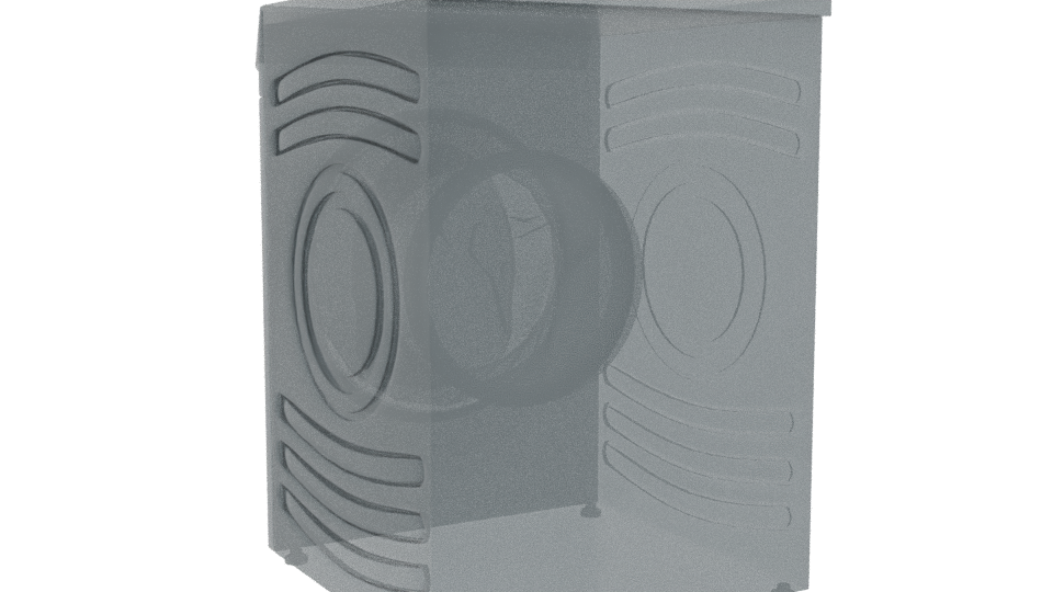 Stylish Front-Loading Washing Machine - Professional 3D Model Render 4