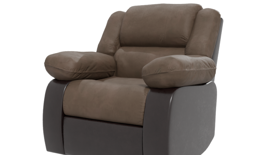 Stylish Reclining Fabric Armchair 3D Model - Professional 3D Model Render 12