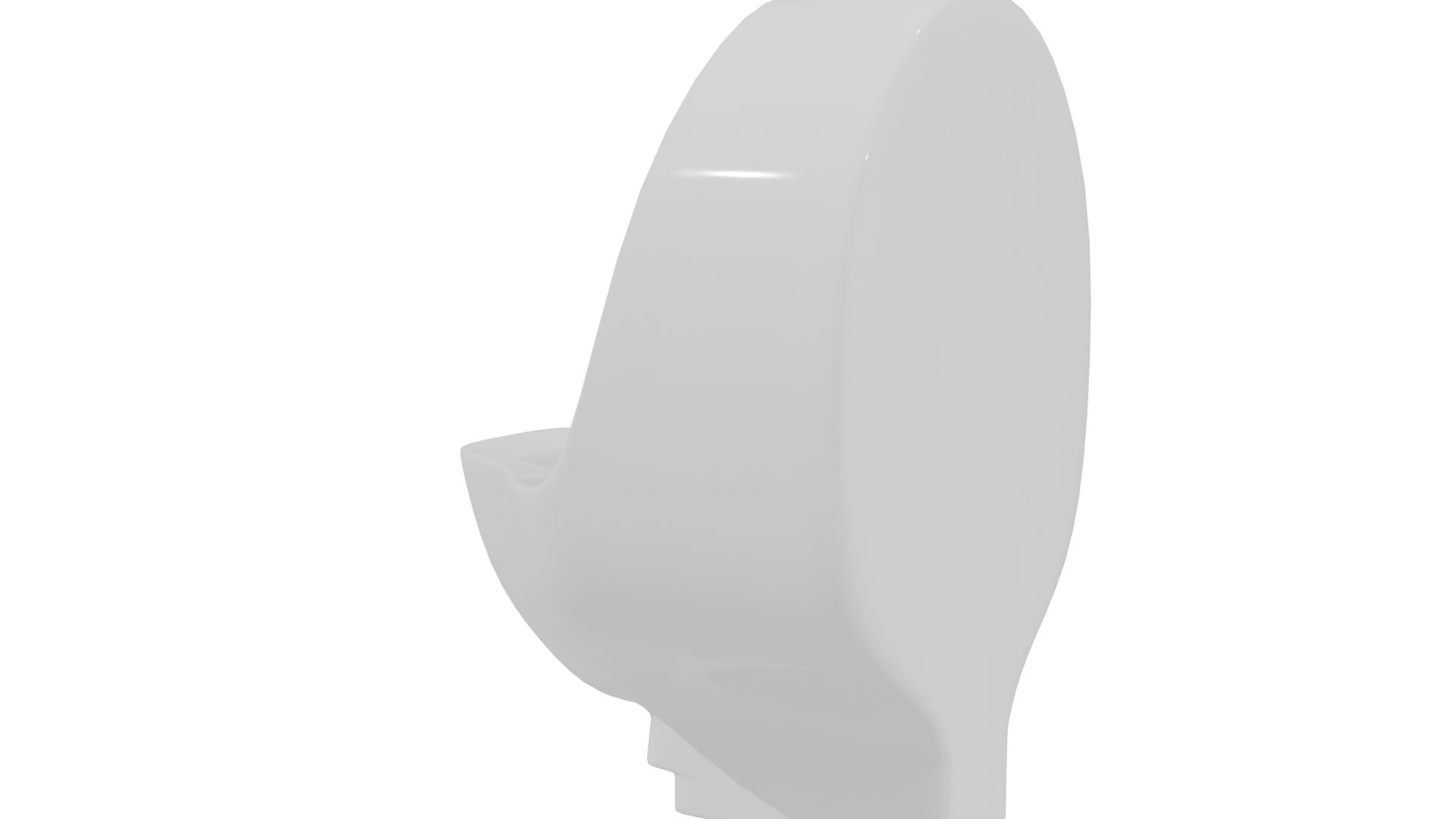 Minimalist Wall-Mounted Urinal Model - Professional 3D Model Render 3