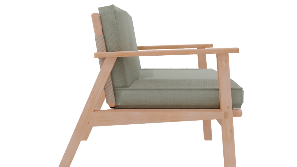 Stylish Modern Lounge Chair 3D - Professional 3D Model Render 8
