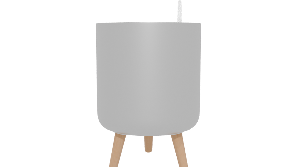 Stylish Metal Planter Pot 3D - Professional 3D Model Render 5