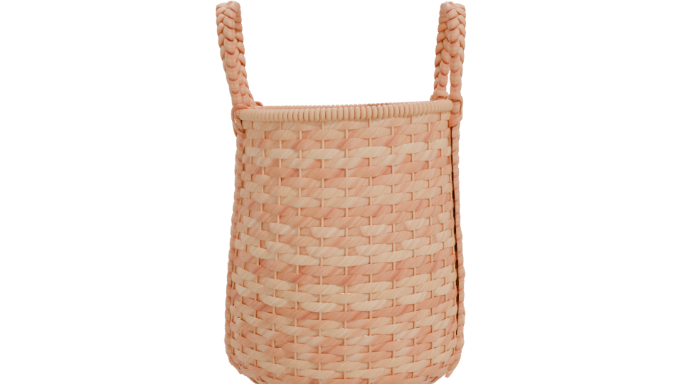 Stylish Handmade Woven Storage Basket 3D Model - Professional 3D Model Render 11
