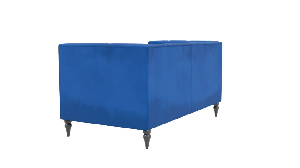 Stylish Blue Sofa Model 3D - Professional 3D Model Render 3